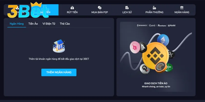 3BET cung cấp nhiều lựa chọn giao dịch
