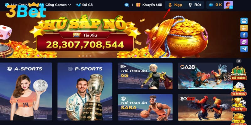 Nạp tiền 3BET là quá trình quan trọng