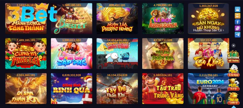 Nổ hũ 3BET đã nhanh chóng được yêu thích